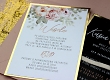 zaproszenie ślubne a6 róże i złoto