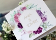 Zaproszenia ślubne vintage fioletowy bukiet Hortensje kwiaty