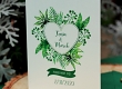Zaproszenia Ślubne serce i liscie zielone