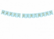 Baner Happy Birthday,niebieski, 15 x 175 cm