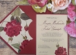 Zaproszenia ślubne bordowe róże