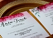 Zaproszenia ślubne - pocket różowe peonie i złoto